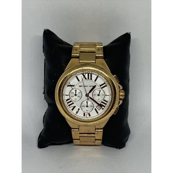 Michael Kors Camille MK5757 Women Stainless Steel Analog White Dial Watch UC636 - Picture 1 of 12